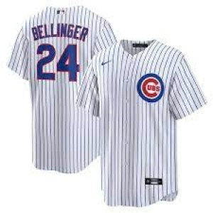 MLB Cubs 24 Cody Bellinger White Nike Cool Base Men Jersey