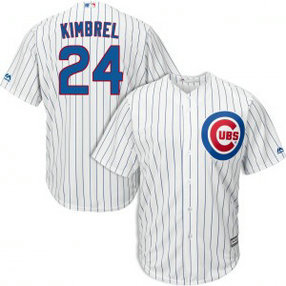 MLB Cubs 24 Craig Kimbrel White Cool Base Men Jersey