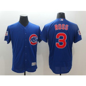 MLB Cubs 3 David Ross Blue Flexbase Men Jersey