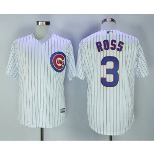 MLB Cubs 3 David Ross White New Cool Base Men Jersey