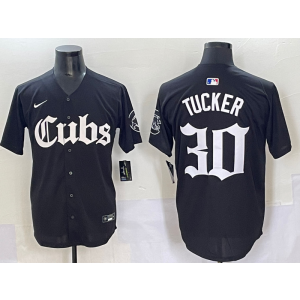 MLB Cubs 30 Kyle Tucker New Black Nike Cool Base Men Jersey