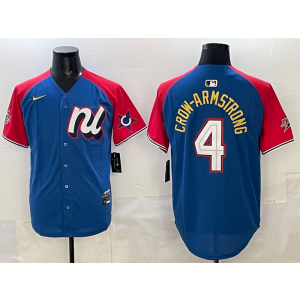 MLB Cubs 4 Crow-Armstrons Blue Alternate 2025 All Star Nike Cool Base Men Jersey