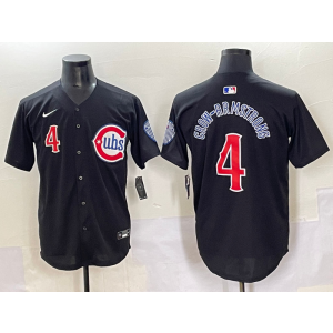 MLB Cubs 4 Pete Crow-Armstrong Black Nike Cool Base Men Jersey