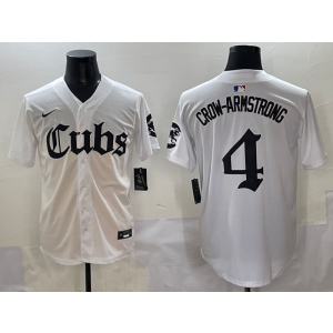 MLB Cubs 4 Pete Crow-Armstrong New White Nike Cool Base Men Jersey