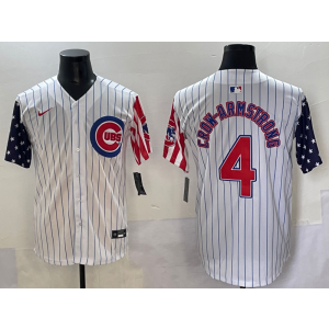 MLB Cubs 4 Pete Crow-Armstrong USA Flag Nike Cool Base Men Jersey