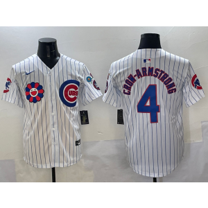 MLB Cubs 4 Pete Crow-Armstrong White 2025 Tokyo Series Nike Cool Base Men Jersey