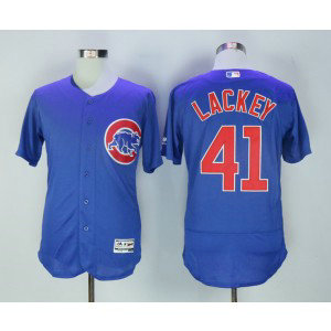 MLB Cubs 41 John Lackey Royal Blue Flexbase Men Jersey