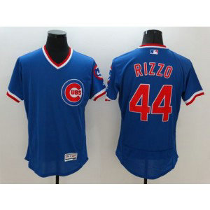 MLB Cubs 44 Anthony Rizzo Blue Flexbase Cooperstown Men Jersey