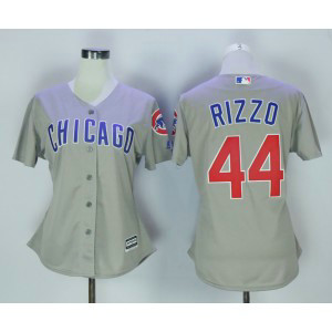 MLB Cubs 44 Anthony Rizzo Grey New Cool Base Women Jersey