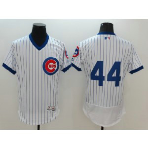 MLB Cubs 44 Anthony Rizzo White Cooperstown Flexbase Men Jersey