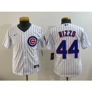 MLB Cubs 44 Rizzo White Nike Cool Base Women Jersey