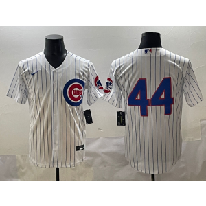MLB Cubs 44 White Nike Cool Base Men Jersey