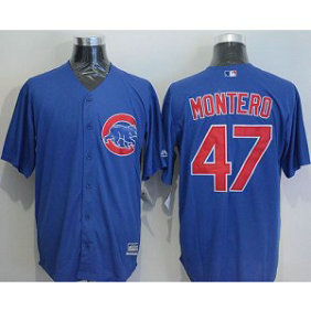MLB Cubs 47 Miguel Montero Blue New Cool Base Men Jersey