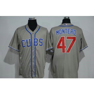 MLB Cubs 47 Miguel Montero Grey New Cool Base Men Jersey