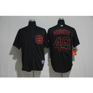 MLB Cubs 49 Jake Arrieta Black Cool Base Men Jersey
