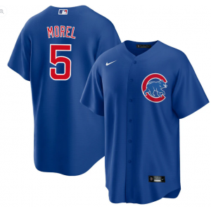 MLB Cubs 5 Christopher Morel Blue Nike Cool Base Men Jersey