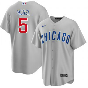 MLB Cubs 5 Christopher Morel Grey Nike Cool Base Men Jersey
