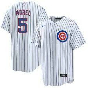 MLB Cubs 5 Christopher Morel White Nike Cool Base Men Jersey