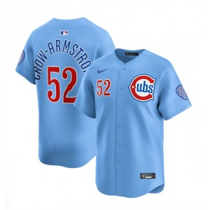 MLB Cubs 52 Pete Crow-Armstrong Blue 2024-25 Alternate Nike Cool Base Men Jersey