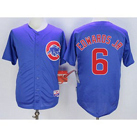 MLB Cubs 6 Carl Edwards Jr Blue Men Jersey