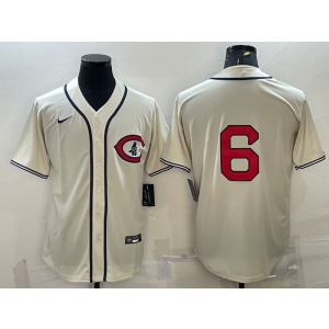 MLB Cubs 6 Nick Castellanos Cream 2022 Field of Dreams Nike Cool Base Men Jersey