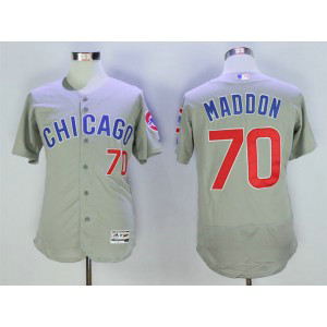 MLB Cubs 70 Joe Maddon Grey Road Flexbase Collection Player Men Jersey