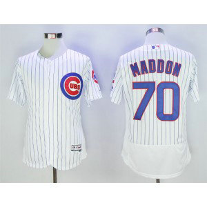 MLB Cubs 70 Joe Maddon White Flexbase Men Jersey