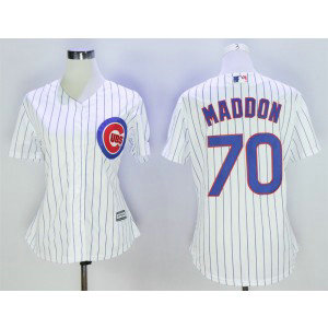 MLB Cubs 70 Joe Maddon White New Cool Base Women Jersey