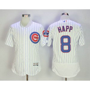 MLB Cubs 8 Ian Happ White Flexbase Men Jersey