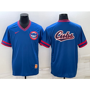 MLB Cubs Blank Blue Baseball Nike Men Jersey
