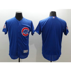 MLB Cubs Blank Blue Flexbase Men Jersey