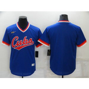 MLB Cubs Blank Blue Nike Cool Base Men Jersey