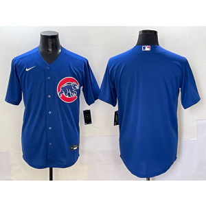 MLB Cubs Blank Blue Nike Cool Base Men Jersey