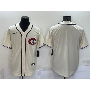 MLB Cubs Blank Cream 2022 Field of Dreams Cool Base Men Jersey