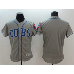 MLB Cubs Blank Grey Flexbase Alternate Road Men Jersey