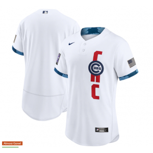 MLB Cubs Blank White 2021 All-Star Flexbase Men Jersey