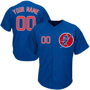 MLB Cubs Blue Cool Base New Design Customized Men Jersey