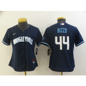 MLB Cubs Wrigleyville 44 RIZZO 2021 City Connect Nike Cool Base Women Jersey