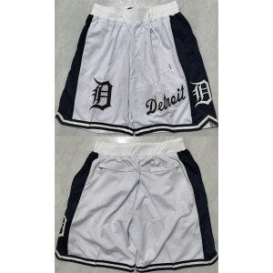 MLB Detroit Tigers White Shorts (Run Small)