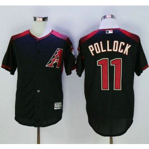 MLB Diamondbacks 11 A. J. Pollock Black Brick New Cool Base Men Jersey