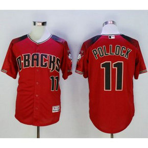 MLB Diamondbacks 11 A. J. Pollock Red Brick New Cool Base Men Jersey