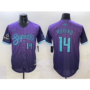 MLB Diamondbacks 14 Moreno Purple 2025 City Connect Nike Cool Base Men Jersey