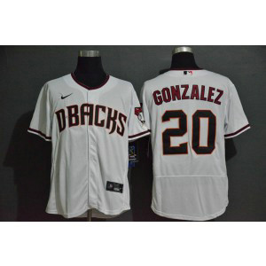 MLB Diamondbacks 20 Luis Gonzalez White 2020 Nike Flexbase Men Jersey
