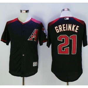 MLB Diamondbacks 21 Zack Greinke Black Brick New Cool Base Men Jersey
