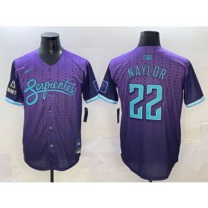 MLB Diamondbacks 22 Naylor Purple 2025 City Connect Nike Cool Base Men Jersey