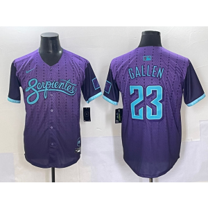 MLB Diamondbacks 23 Gallen Purple City Connect Nike Cool Base Men Jersey