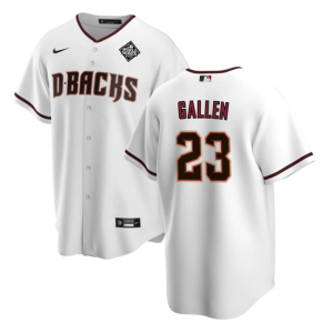 MLB Diamondbacks 23 Zac Gallen White 2023 World Series Nike Cool Base Men Jersey