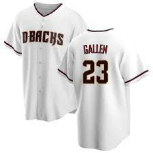 MLB Diamondbacks 23 Zac Gallen White Cool Base Men Jerseys