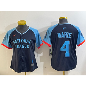 MLB Diamondbacks 4 Ketel Marte Black 2024 All-Star Nike Cool Base Women Jersey