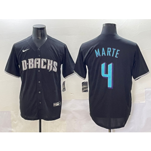 MLB Diamondbacks 4 Ketel Marte Black Nike Cool Base Men Jersey